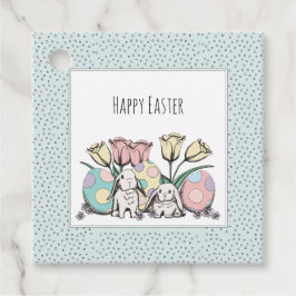 Niedliche Pastel Bunny Happy Oster Geschenkanhänger