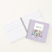 Niedliche Pastel Bunny Rabbit Happy Osterfest Indi Notizblock (Innenseite)