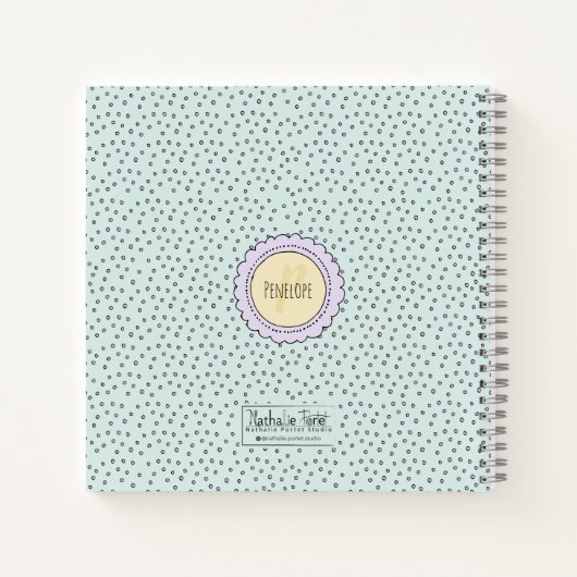 Niedliche Pastel Bunny Rabbit Happy Osterfest Indi Notizblock (Rückseite)