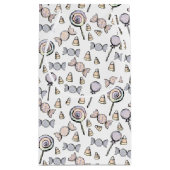 Niedliche Pastel Candy Theme Monogramm und Name Kleine Geschenktüte (Rückseite)