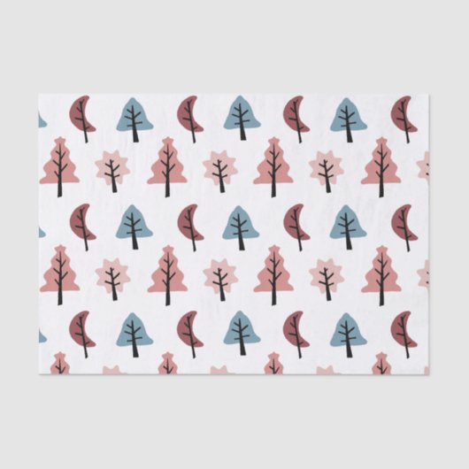 Niedliche Pastel Cookie Weihnachtsbaum Pattern Url Seidenpapier (Vorderseite)