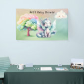 Niedliche Pastel Dragon Babydusche Banner (Messeveranstaltung)