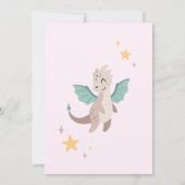 Niedliche Pastel Dragons Kindergeburtstag Party Einladung (Rückseite)