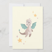 Niedliche Pastel Dragons Kindergeburtstag Party Einladung (Rückseite)