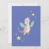 Niedliche Pastel Dragons Kindergeburtstag Party Einladung (Rückseite)