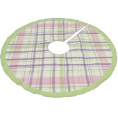 Niedliche Pastel Elegantes Retro Kariertes Muster Polyester Weihnachtsbaumdecke (Schrägansicht)