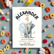 Niedliche Pastel Elephant Safari Zoo Boy Wasserfar