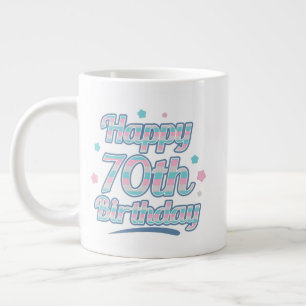 Niedliche Pastel feiert 70. Geburtstag Jumbo-Tasse