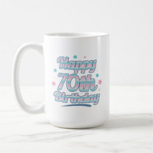 Niedliche Pastel feiert 70. Geburtstag Kaffeetasse