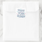 Niedliche Pastel feiert 70. Geburtstag Quadratischer Aufkleber (Tasche)
