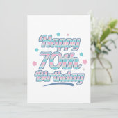 Niedliche Pastel feiert 70. Geburtstag Save The Date (Stehend Vorderseite)