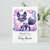 Niedliche Pastel Fox Babydusche Dankeskarte (Stehend Vorderseite)