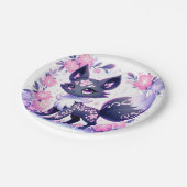 Niedliche Pastel Fox Babydusche Pappteller (Schrägansicht)
