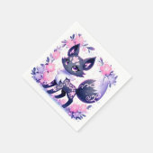 Niedliche Pastel Fox Babydusche Serviette (Ecke)