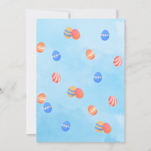 Niedliche Pastel Frühjahr Ostern Bunny Egg Hunt Einladung (Rückseite)