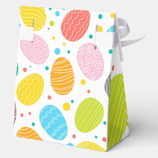 Niedliche Pastel gefärbte Ostereier Spaß Geschenkschachtel (Rückseite)