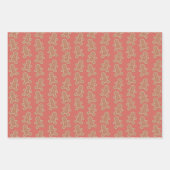 Niedliche Pastel Gingerbread Mann Weihnachtskekse Geschenkpapier Set (Vorderseite 2)