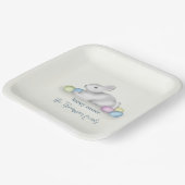 Niedliche Pastel Happy Osterfest Bunny Einfache Kl Pappteller (Gewinkelt)