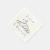 Niedliche Pastel Happy Osterfest Bunny Einfache Kl Serviette (Ecke)