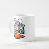 Niedliche Pastel Happy Ostersonnige Ohren mit Karr Kaffeetasse (Vorderseite Links)