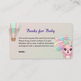 "Niedliche Pastel Hot Air Balloon Books for Baby C Begleitkarte