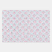 Niedliche Pastel Kawaii Bunny Dot Mandala Kunst, D Geschenkpapier Set (Vorderseite)