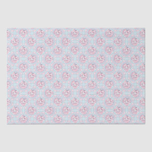 Niedliche Pastel Kawaii Bunny Dot Mandala Kunst, D Seidenpapier