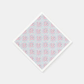 Niedliche Pastel Kawaii Bunny Dot Mandala Kunst, D Serviette (Ecke)