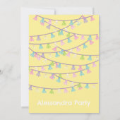 Niedliche Pastel-Lama-Party Einladung (Rückseite)