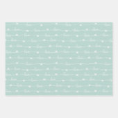 Niedliche Pastel-Liebe Herz-Regenbogen - Packpapie Geschenkpapier Set (Vorderseite)