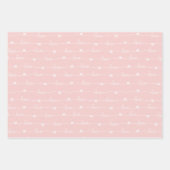 Niedliche Pastel-Liebe Hört Regenbogenwackelpapier Geschenkpapier Set (Vorderseite)