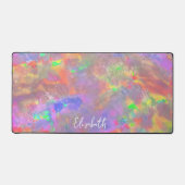 Niedliche Pastel Lila farbige Opal Giro Name Schreibtischunterlage (Vorderseite)