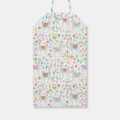 Niedliche Pastel Llama Muster Geschenkanhänger (Rückseite)