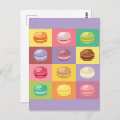 Niedliche Pastel Macaron Pop Art Postkarte (Vorne/Hinten)