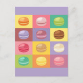 Niedliche Pastel Macaron Pop Art Postkarte (Vorderseite)