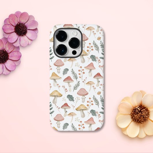 Niedliche Pastel Mushroom Fungi Botanisches Muster Case-Mate iPhone Hülle