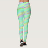 Niedliche Pastel Ombre Rainbow Farbiges Muster Yog Leggings (Rückseite)