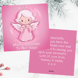 Niedliche Pastel Pink Angel, Girls Weihnachten