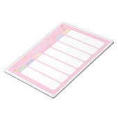 Niedliche Pastel Pink Confetti Wochenplaner Notizblock (angewinkelt)