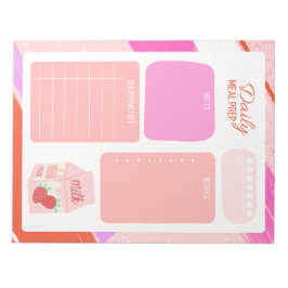 Niedliche Pastel Pink-Einkaufsliste Notizblock