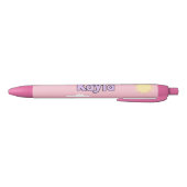 Niedliche Pastel Pink Name Clouds Schule Student Kugelschreiber (Unterseite)