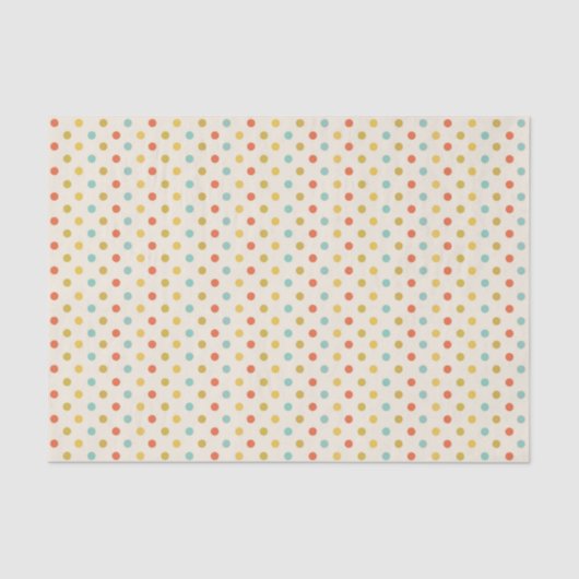 Niedliche Pastel Polka Dot Pattern Seidenpapier (Vorderseite)