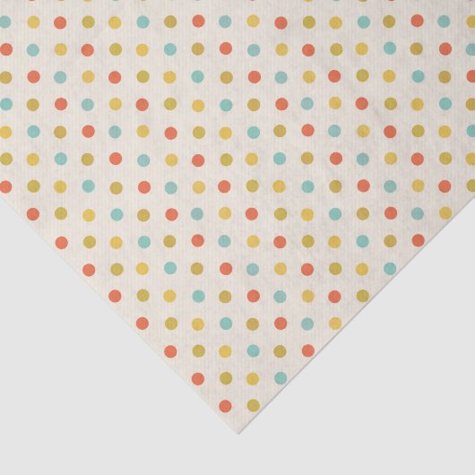 Niedliche Pastel Polka Dot Pattern Seidenpapier (Ausschnitt)