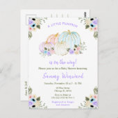 Niedliche Pastel Pumpkins Kinderdusche Postkarte (Vorne/Hinten)