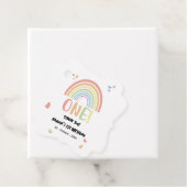 Niedliche Pastel Rainbow 1. Geburtstag Geschenkanhänger (Beispiel)