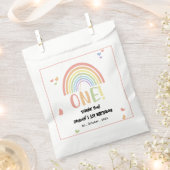 Niedliche Pastel Rainbow 1. Geburtstag Geschenktütchen (Ausgeschnitten)