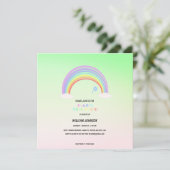 Niedliche Pastel Rainbow Blume Kinderdusche Gi Karte (Stehend Vorderseite)