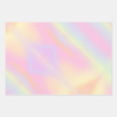 Niedliche Pastel-Rainbow-Marmormuster Geschenkpapier Set (Vorderseite)