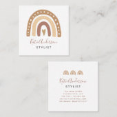 Niedliche Pastel Rainbow Quadratische Visitenkarte (Vorne/Hinten)