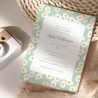 Niedliche Pastel Sage Green Daisies Floral Baby Du